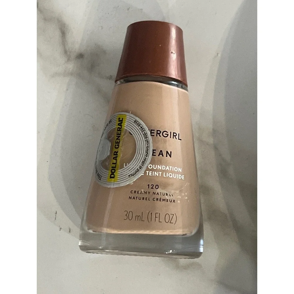 Covergirl Clean Liquid Foundation 120 Creamy Natural Normal Skin‎ 1 fl oz NEW